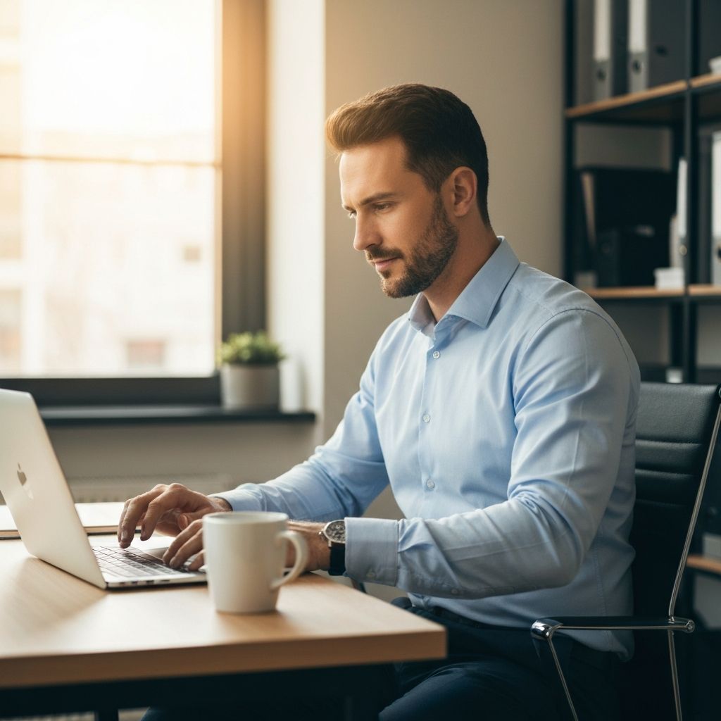 Profissional trabalhando